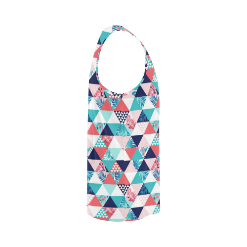 Flamingo Triangle Pattern All Over Print Tank Top for Men (Model T43)