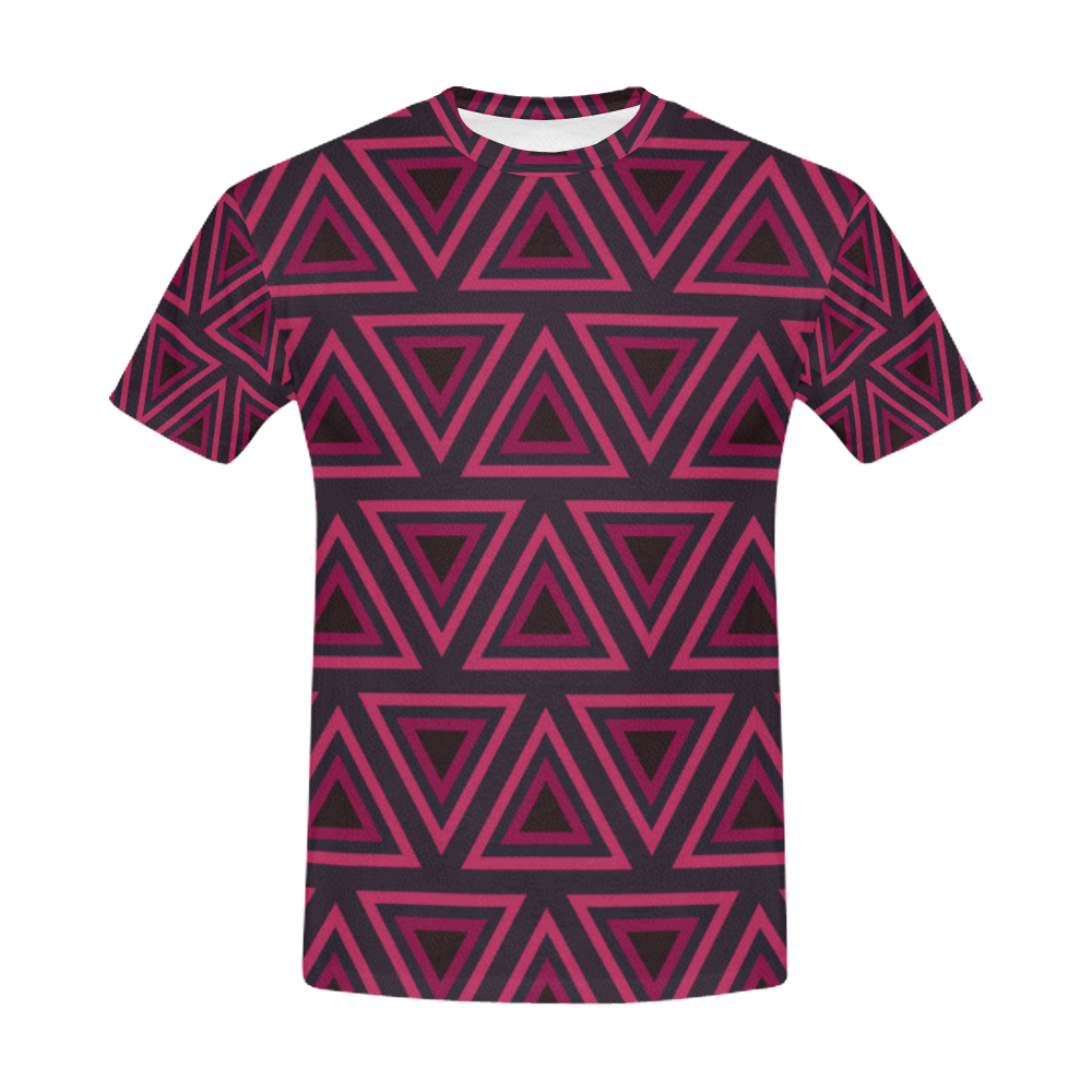 Tribal Ethnic Triangles All Over Print T-Shirt for Men (USA Size) (Model T40)