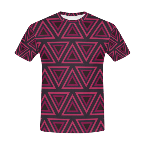 Tribal Ethnic Triangles All Over Print T-Shirt for Men (USA Size) (Model T40)