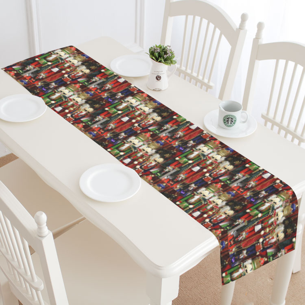 Christmas Nut Cracker Soldiers Pattern Table Runner 14x72 inch