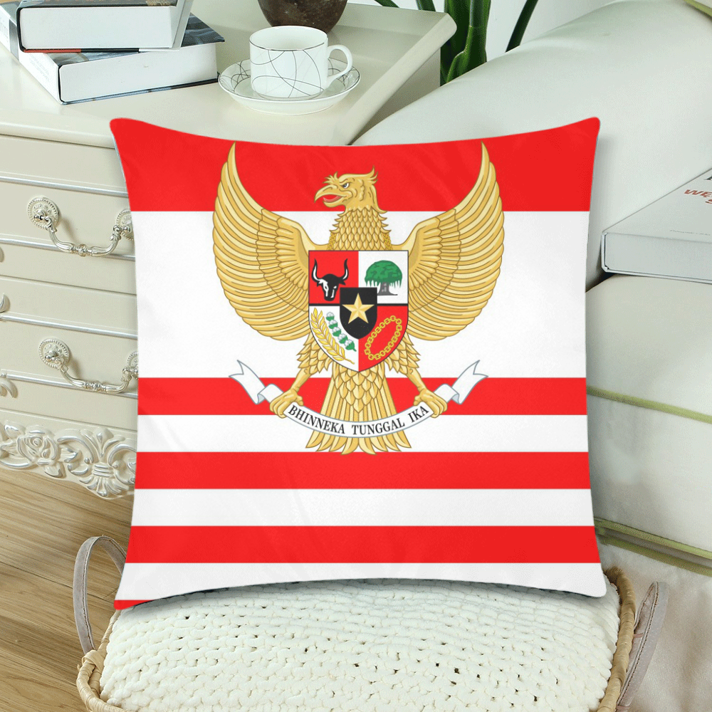 INDONESIA 2 Custom Zippered Pillow Cases 18"x 18" (Twin Sides) (Set of 2)