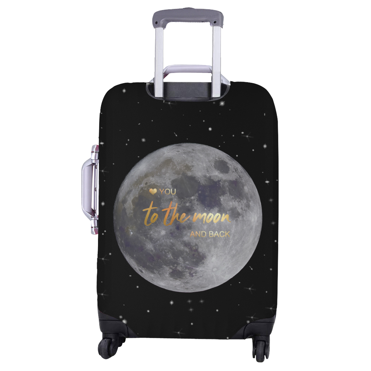 TO THE MOON AND BACK Luggage Cover/Large 26"-28"