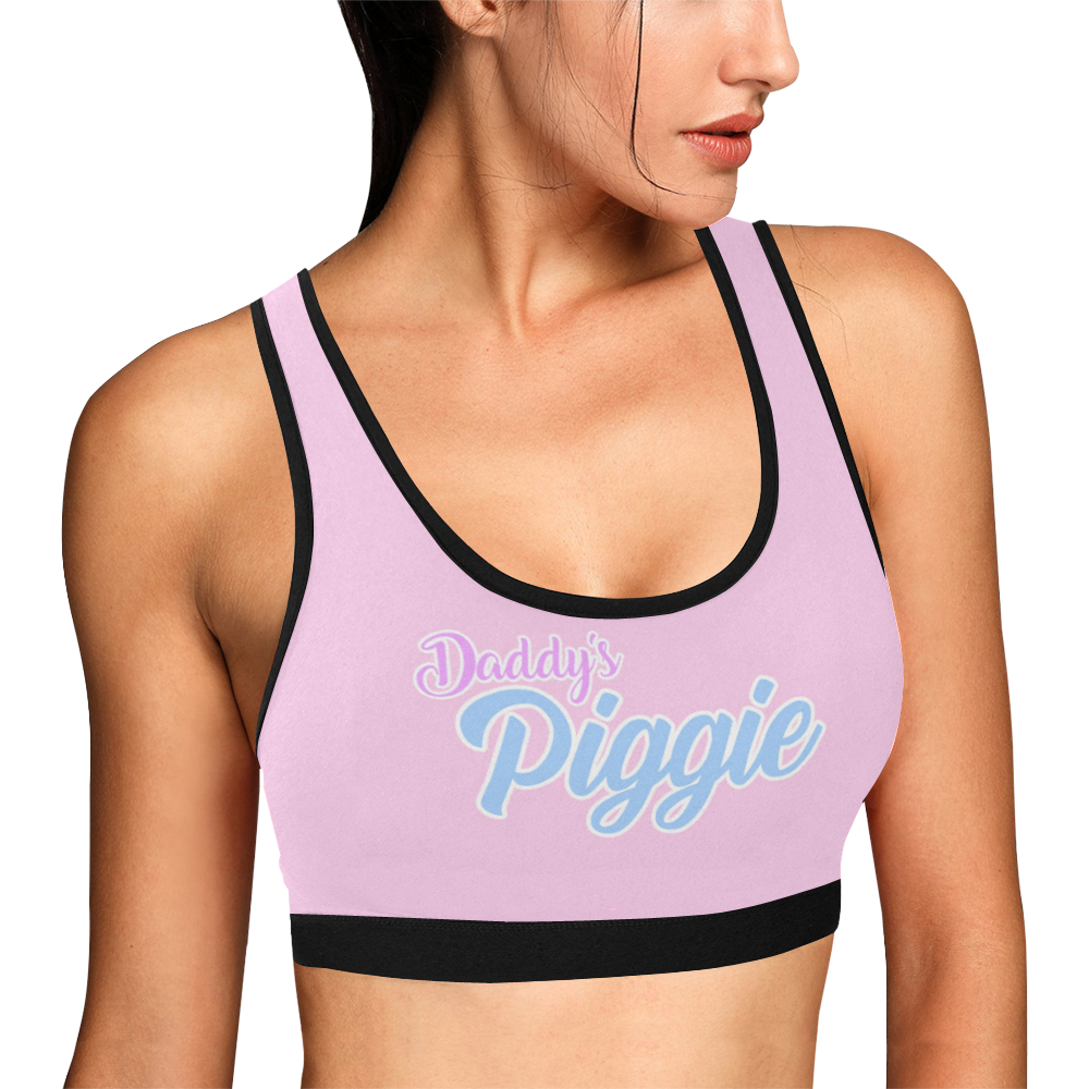 Piggie Sports Bra Women's All Over Print Sports Bra (Model T52)