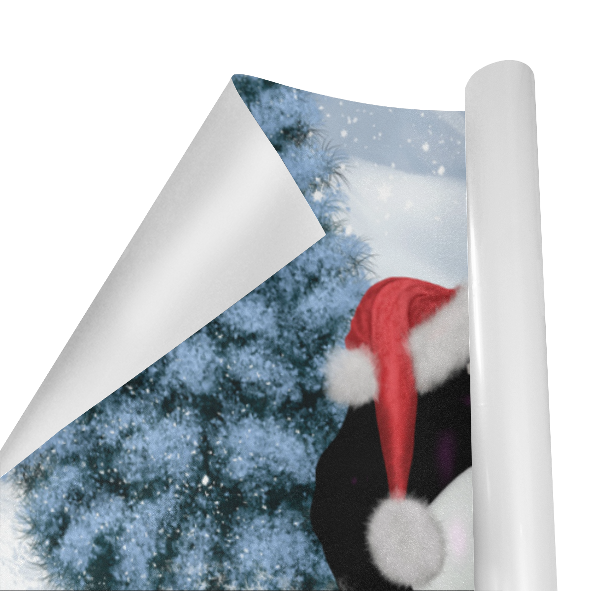 Christmas, funny, cute penguin Gift Wrapping Paper 58"x 23" (5 Rolls)