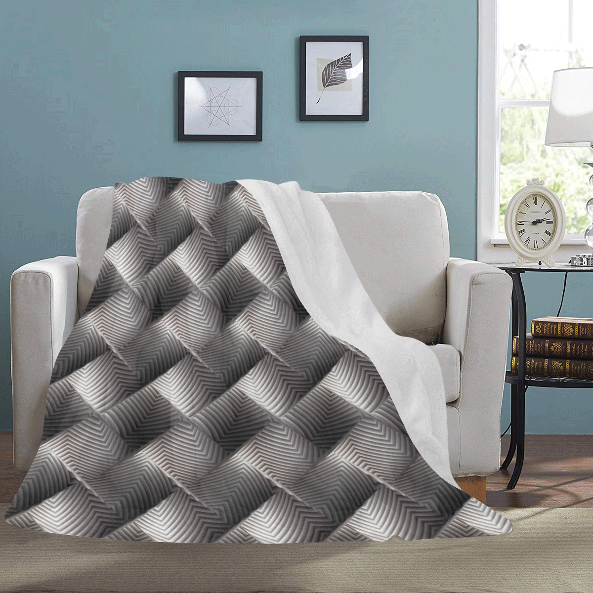 Metallic Tile - Jera Nour Ultra-Soft Micro Fleece Blanket 60"x80"