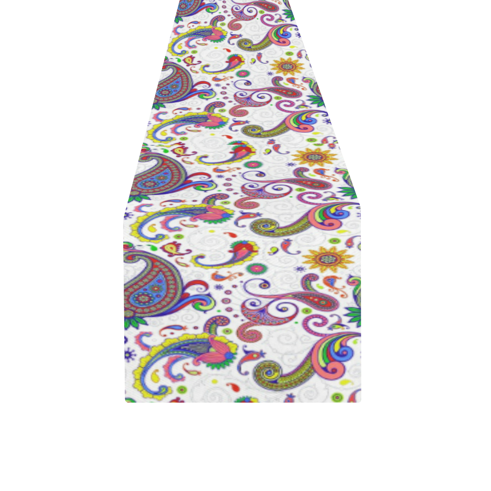 Bright paisley Table Runner 14x72 inch