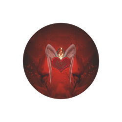 Heart with wings Round Mousepad