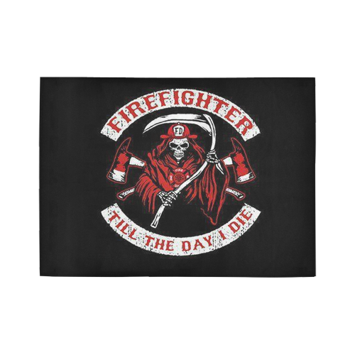 FireFighter Till The Day I Die Area Rug7'x5'
