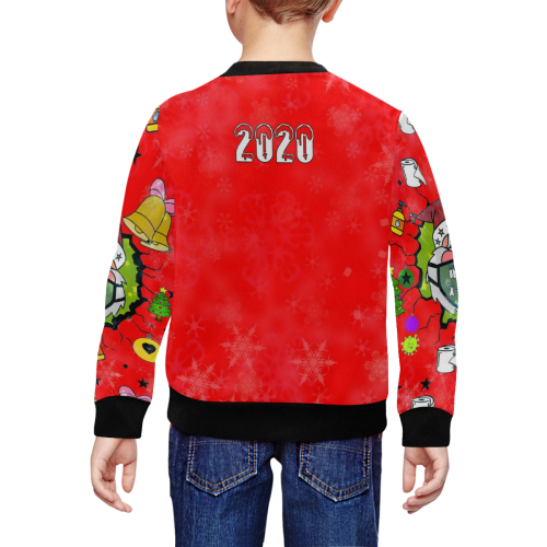 Merry X Mask by Nico Bielow All Over Print Crewneck Sweatshirt for Kids (Model H29)