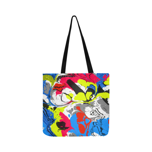 Colorful distorted shapes2 Reusable Shopping Bag Model 1660 (Two sides)