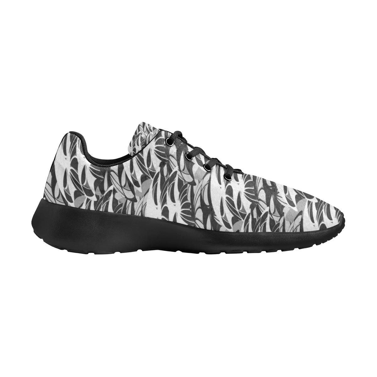Alien Troops - Black & White (Black) Women's Athletic Shoes (Model 0200)