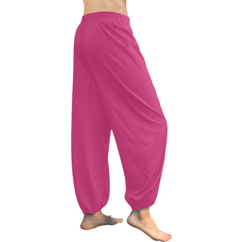 Fuchsia Purple Women's All Over Print Harem Pants (Model L18)
