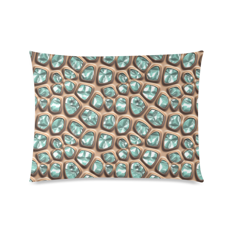 Green crystals Custom Picture Pillow Case 20"x26" (one side)