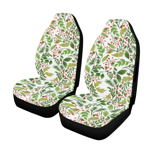 Holly CHRISTMAS Pattern Car Seat Cover Airbag Compatible (Set of 2)