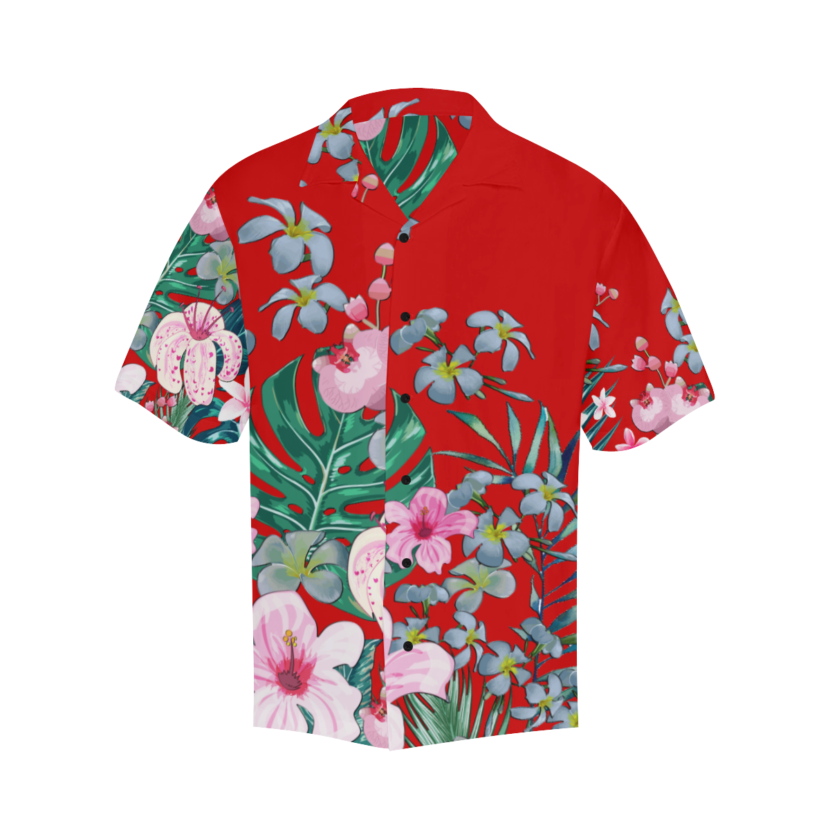RED Aloha-3 Shirt 476 Hawaiian Shirt (Model T58)