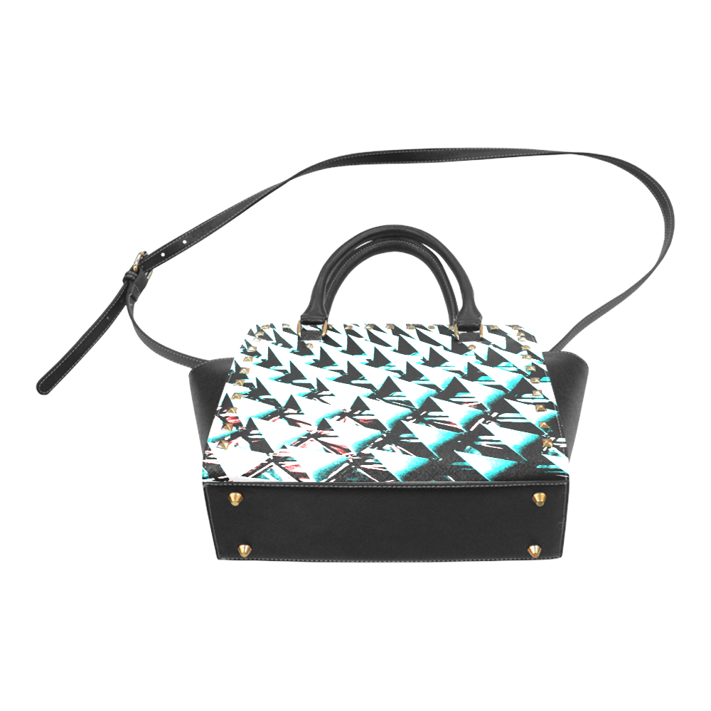 3D Texture Spike Rivet Shoulder Handbag (Model 1645)