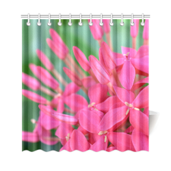 Macro Pink Flowers Shower Curtain 69"x72"