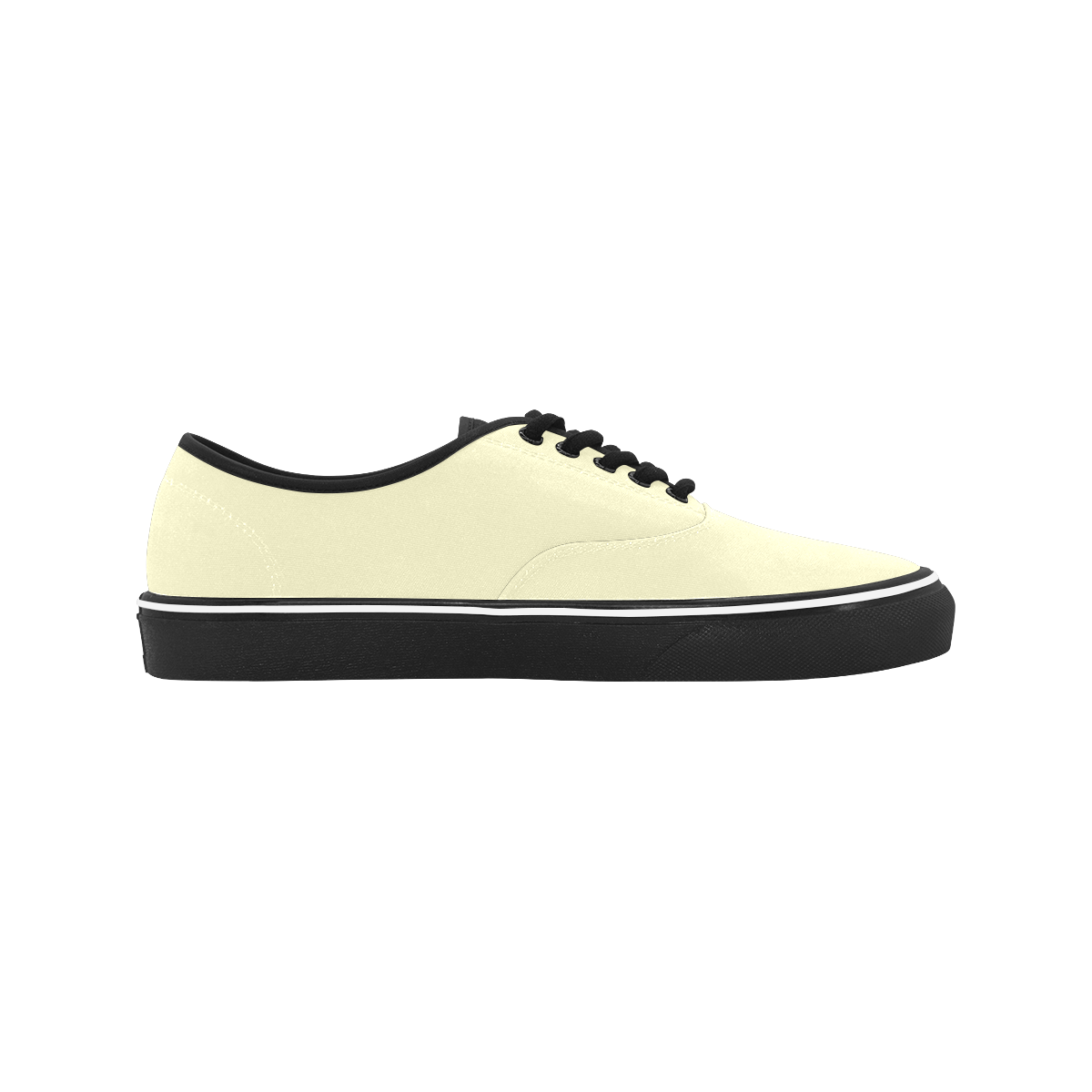 color lemon chiffon Classic Men's Canvas Low Top Shoes (Model E001-4)