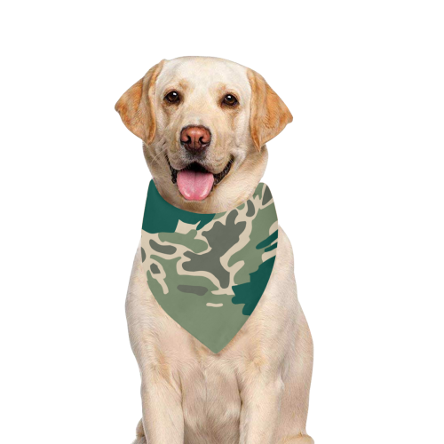 Woodland Camo Green Pet Dog Bandana/Large Size