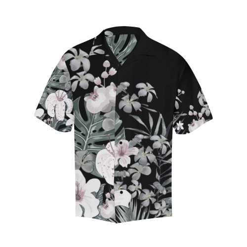BLACK Aloha-3 Shirt 475 Hawaiian Shirt (Model T58)