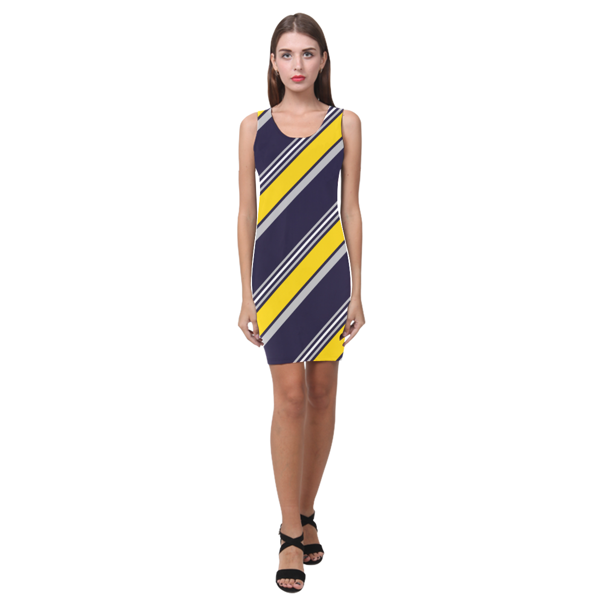 Golden Stripes Medea Vest Dress (Model D06)