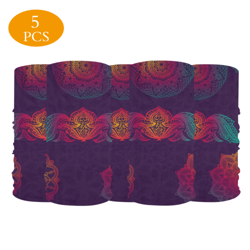 Colorful Mandala Multifunctional Dust-Proof Headwear (Pack of 5)
