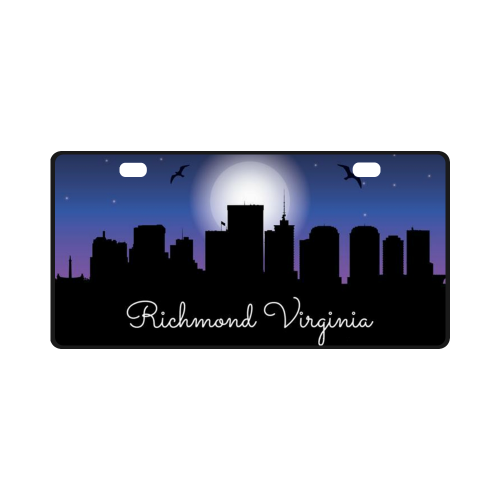 Richmond Virginia Night Skyline License Plate