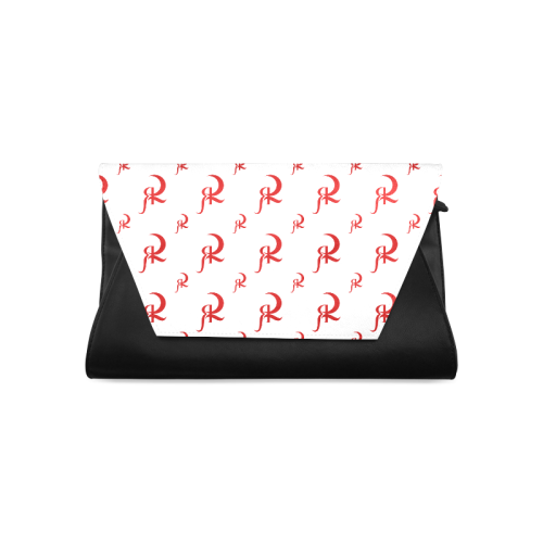 RED QUEEN SYMBOL PATTERN RED WHITE & BLACK Clutch Bag (Model 1630)