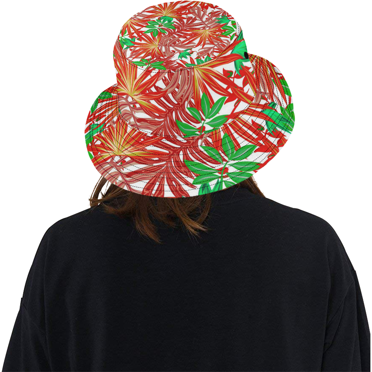 Pretty Leaves 4B by JamColors All Over Print Bucket Hat