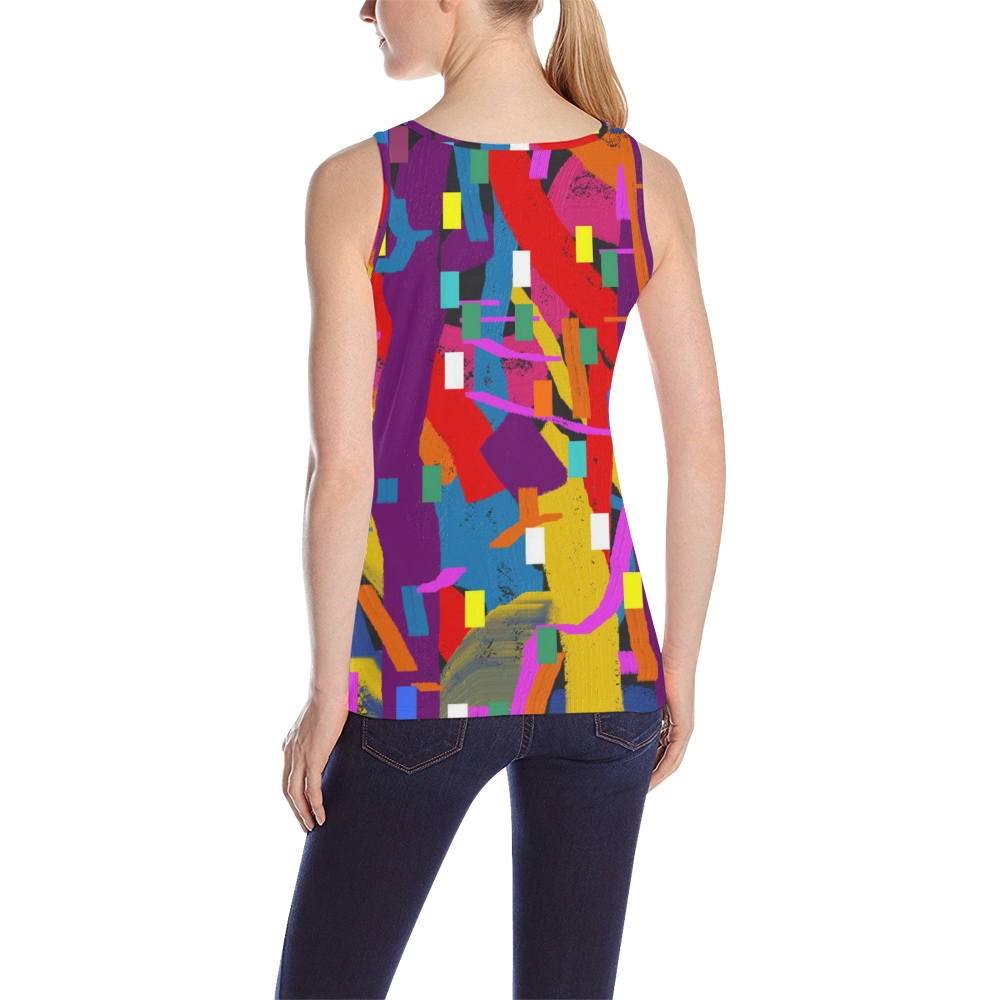 CONFETTI NIGHTS 2 All Over Print Tank Top for Women (Model T43)