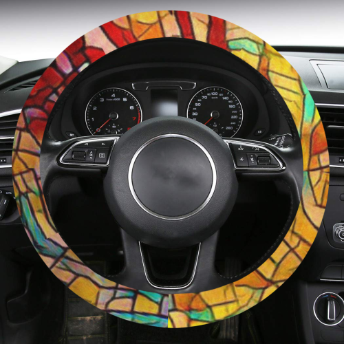 SUNNY DRIVE Steering Wheel Cover with Anti-Slip Insert