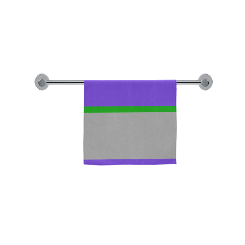 Purple, Gray and Green Stripes Custom Towel 16"x28"