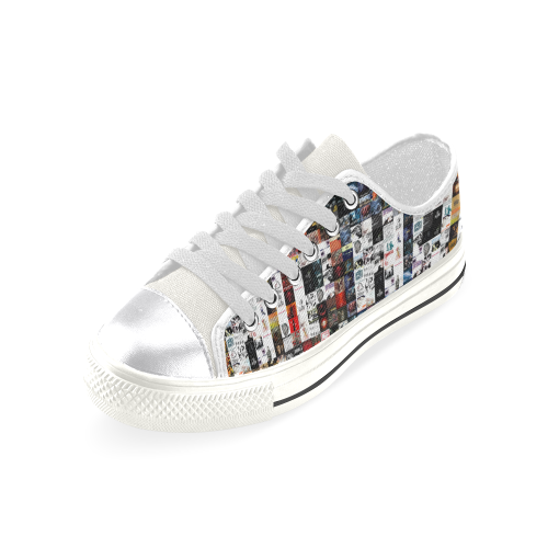 hip hop Women's Classic Canvas Shoes (Model 018)