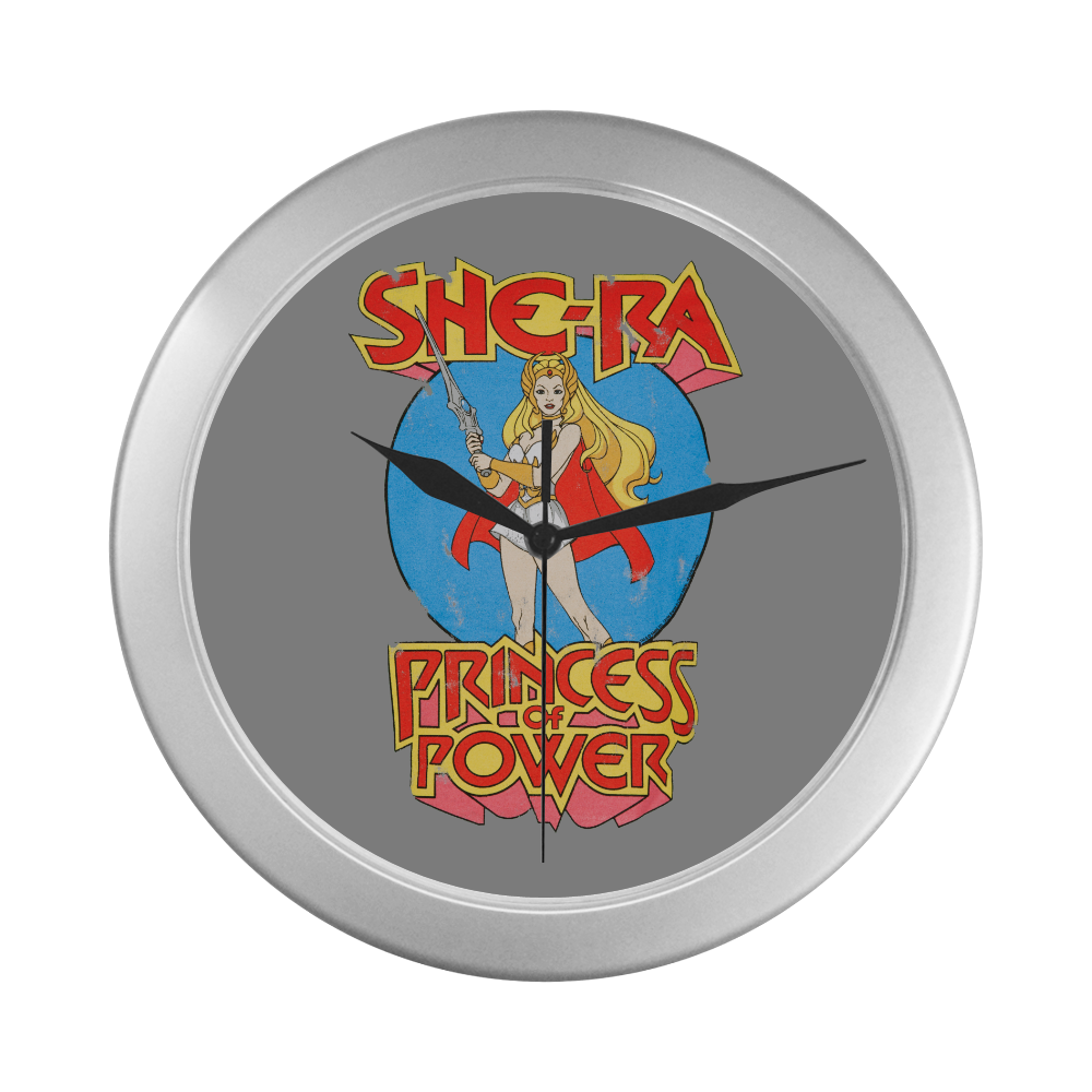 She-Ra Princess of Power Silver Color Wall Clock