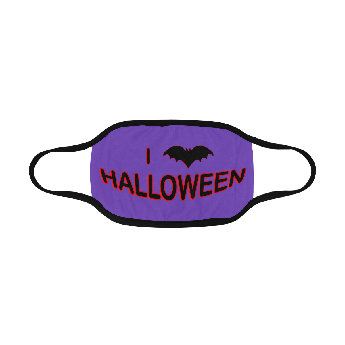 I Love Halloween (BAT) Mouth Mask