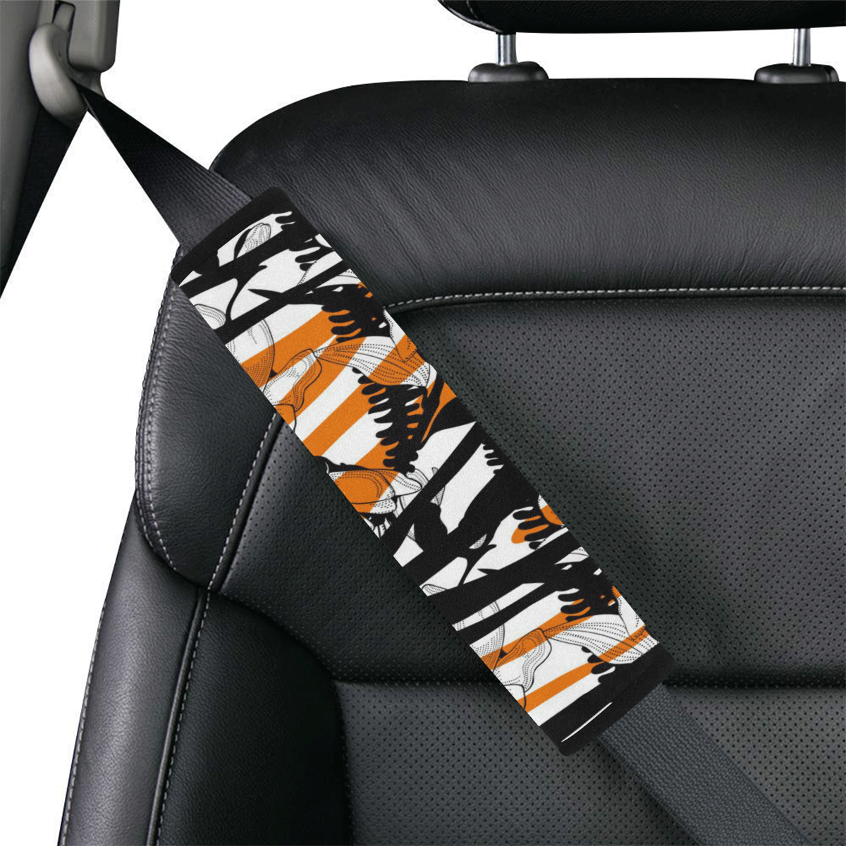 Floral Tiger Print Car Seat Belt Cover 7''x12.6''