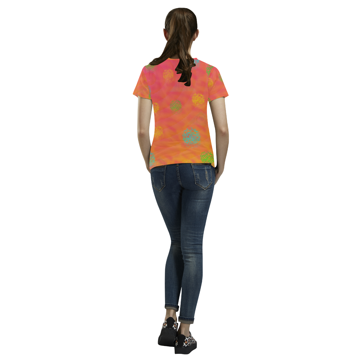 Axolotl Friend Deluxe All Over Print T-Shirt for Women (USA Size) (Model T40)