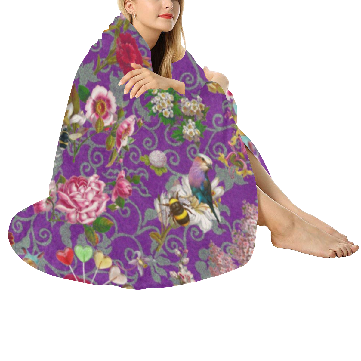 Spring Bank Holiday Circular Ultra-Soft Micro Fleece Blanket 60"