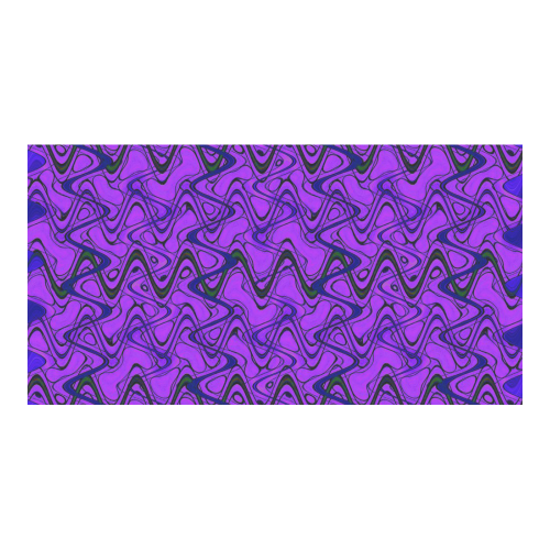 Purple and Black Waves pattern design Custom Ceramic Mug (15OZ)