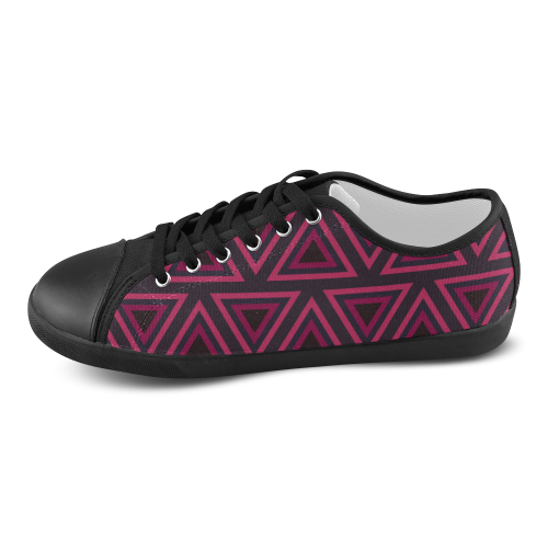 Tribal Ethnic Triangles Canvas Shoes for Women/Large Size (Model 016)