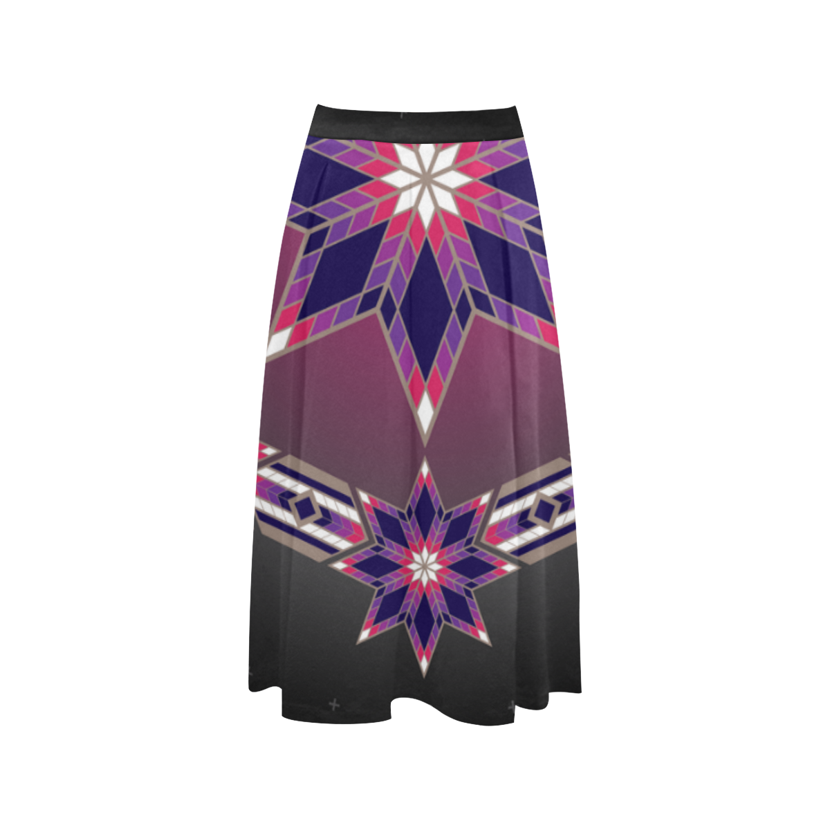 Morning Stars Circle Purple Aoede Crepe Skirt (Model D16)
