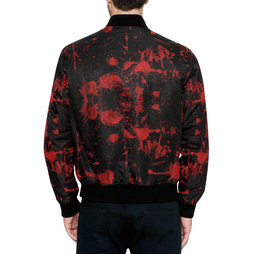 Scary blood by Artdream All Over Print Quilted Bomber Jacket for Men (Model H33)