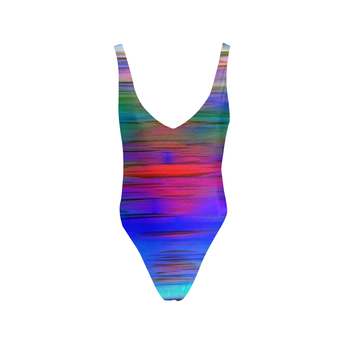 noisy gradient 1 by JamColors Sexy Low Back One-Piece Swimsuit (Model S09)
