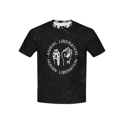 Animal Liberation, Human Liberation Kids' All Over Print T-shirt (USA Size) (Model T40)