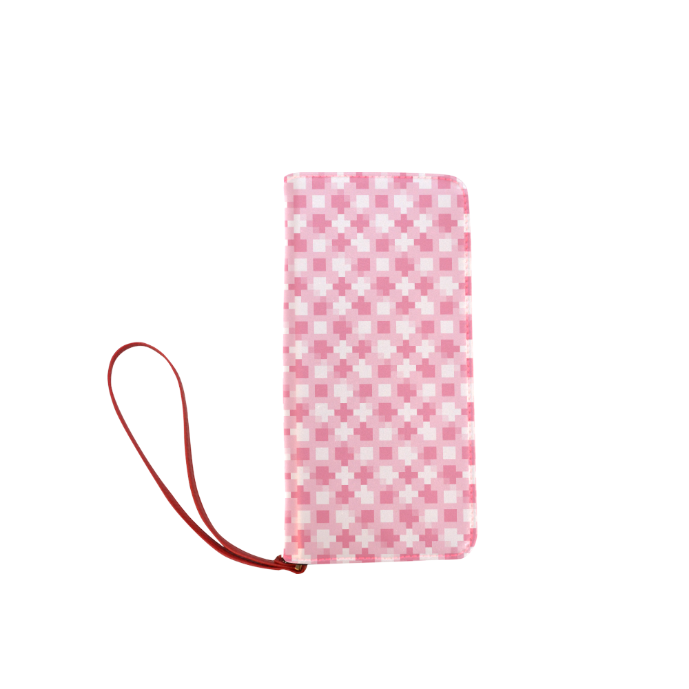 pink pattern Women's Clutch Wallet (Model 1637)