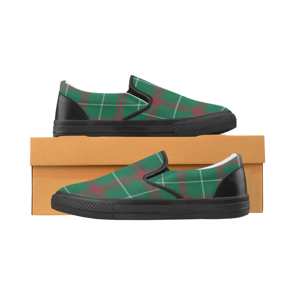 Welsh National Tartan Men's Unusual Slip-on Canvas Shoes (Model 019)