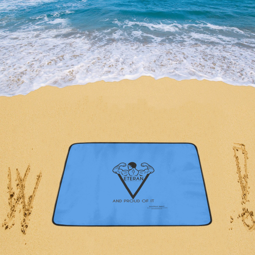 Proud Veteran Man Beach Mat 78"x 60"