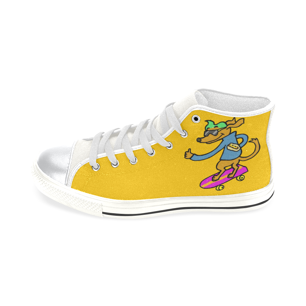Cool Kid, What's Pup High Top Canvas Shoes for Kid (Model 017)