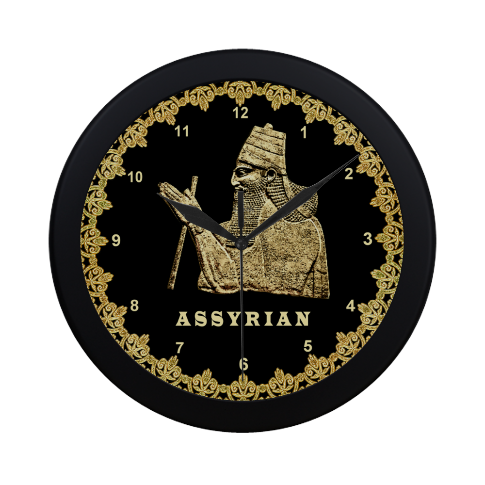 Assyrian King Circular Plastic Wall clock
