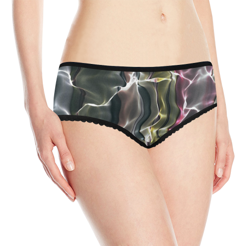 Abstract Wavy Mesh Women's All Over Print Classic Briefs (Model L13)